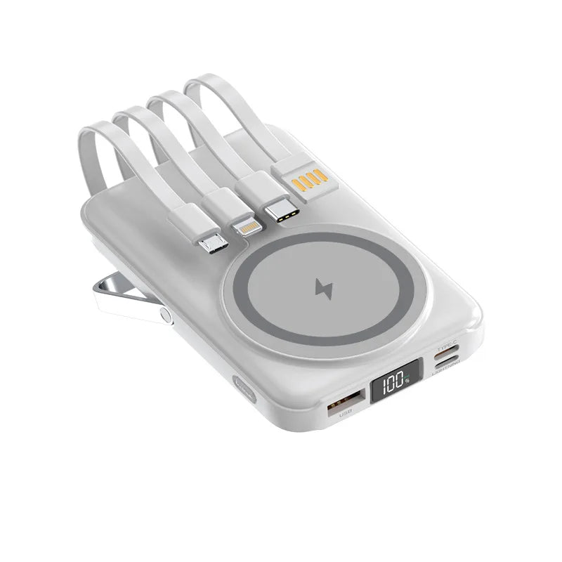 22.5W Magnetic Power Bank Wireless Fast Charging Portable Charger with Cable Stand External Battery for IPhone Iwatch Magsafe