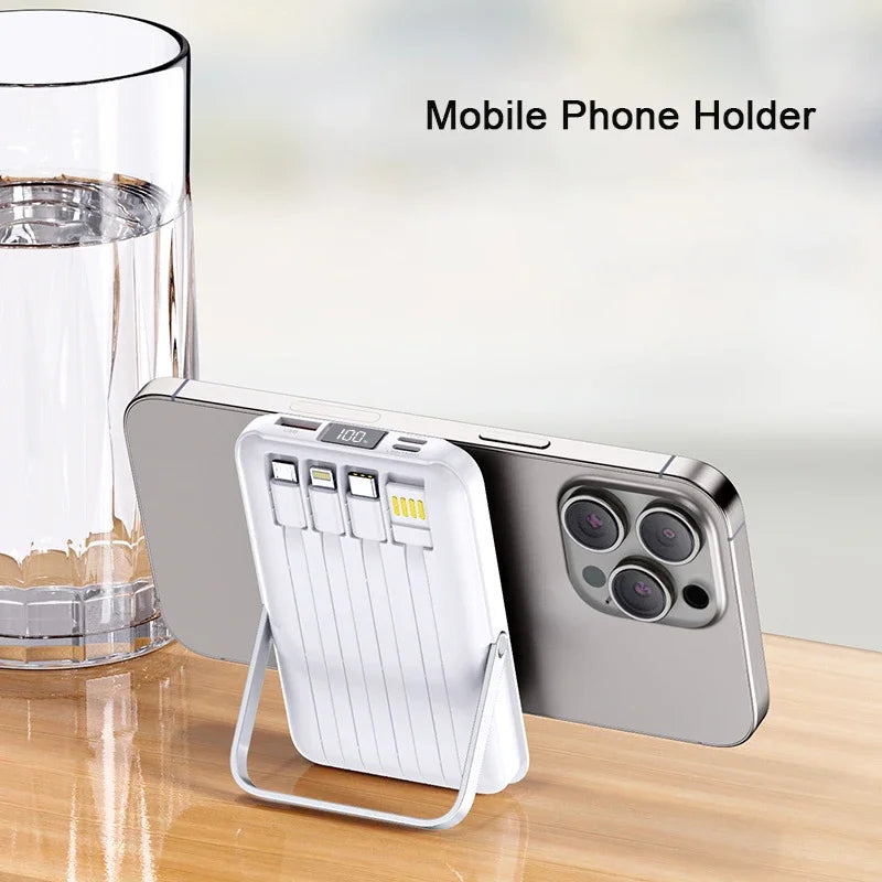 22.5W Magnetic Power Bank Wireless Fast Charging Portable Charger with Cable Stand External Battery for IPhone Iwatch Magsafe