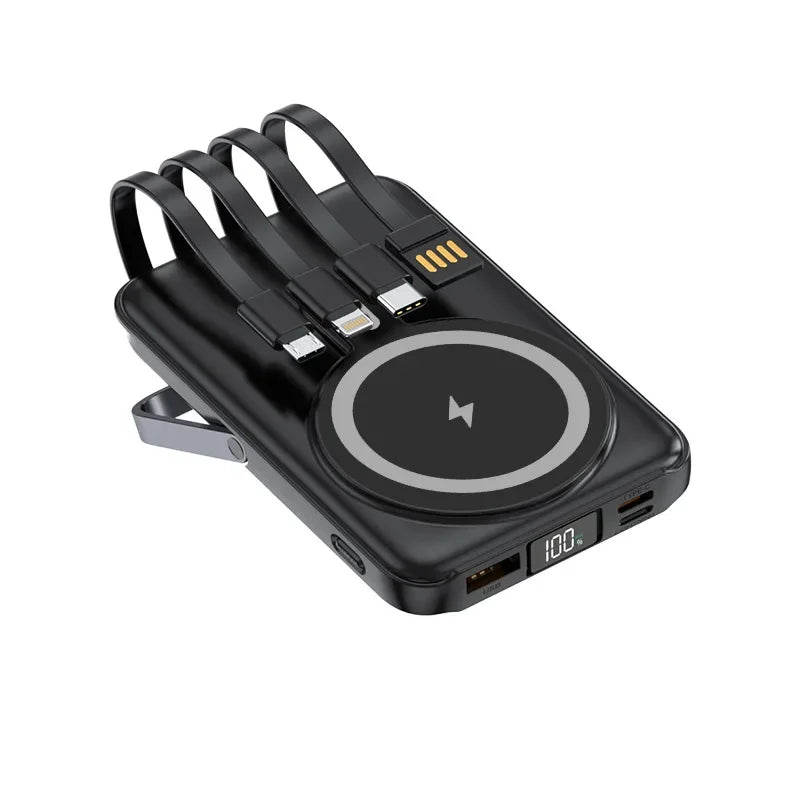 22.5W Magnetic Power Bank Wireless Fast Charging Portable Charger with Cable Stand External Battery for IPhone Iwatch Magsafe