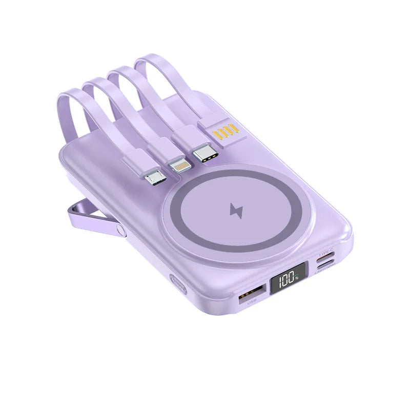 22.5W Magnetic Power Bank Wireless Fast Charging Portable Charger with Cable Stand External Battery for IPhone Iwatch Magsafe